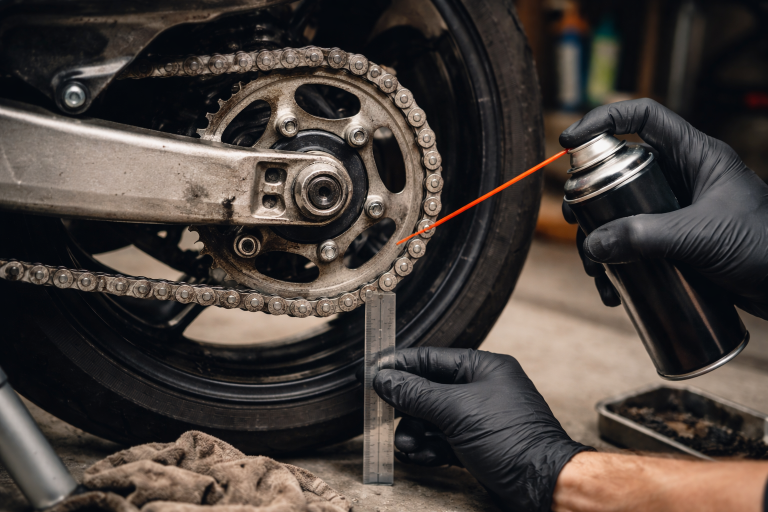 Kæden synger? Sådan smører og justerer du din motorcykelkæde uden at ødelægge noget