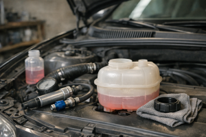 Kølervæske der forsvinder? Min diagnose-plan fra “lille siven” til “stop motoren nu”