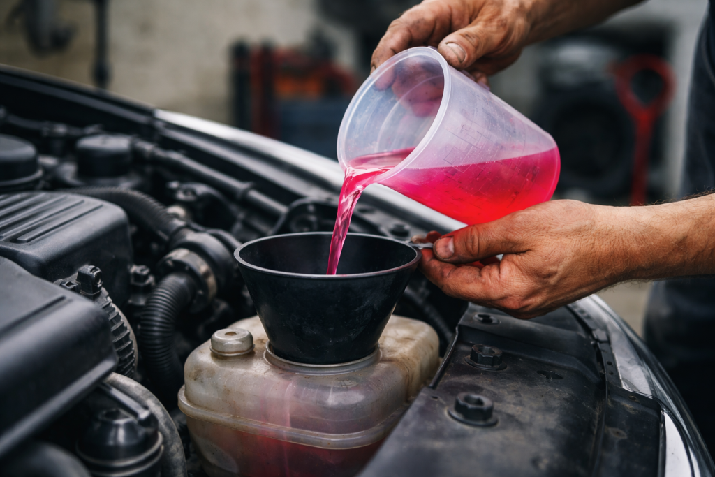 Jeg fortrød én gang: sådan blander du kølervæske rigtigt første gang