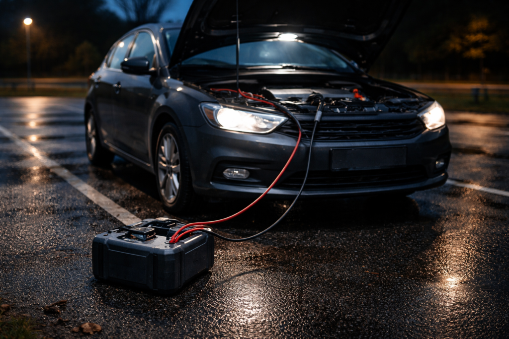 Jeg stod på en mørk rasteplads med død bil: sådan vælger du en jumpstarter der faktisk kan starte