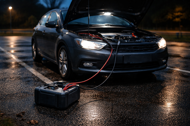 Jeg stod på en mørk rasteplads med død bil: sådan vælger du en jumpstarter der faktisk kan starte