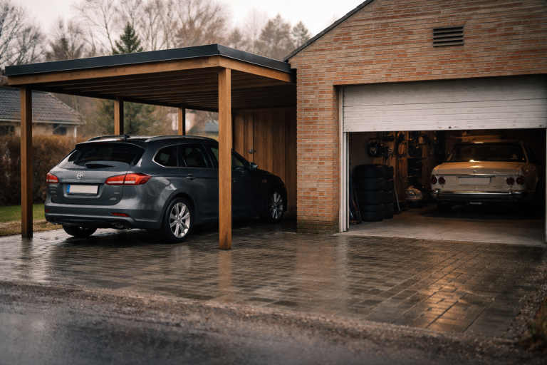 Carport eller garage: Hvad er bedst for bilens levetid, rust og daglig brug?