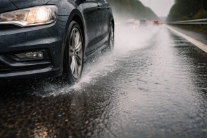 Kørsel i regn: sådan undgår du aquaplaning og holder bremselængden nede